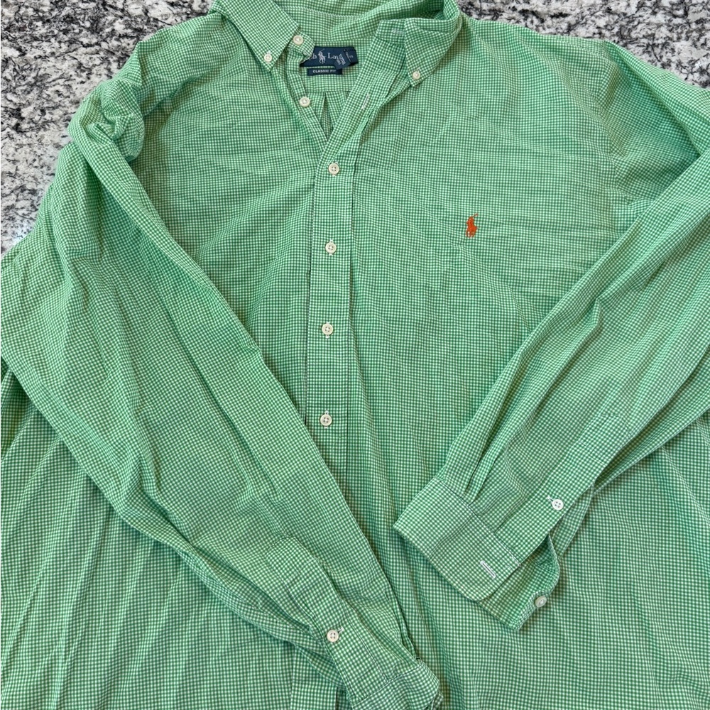 Polo by Ralph Lauren Green Men's Shirt